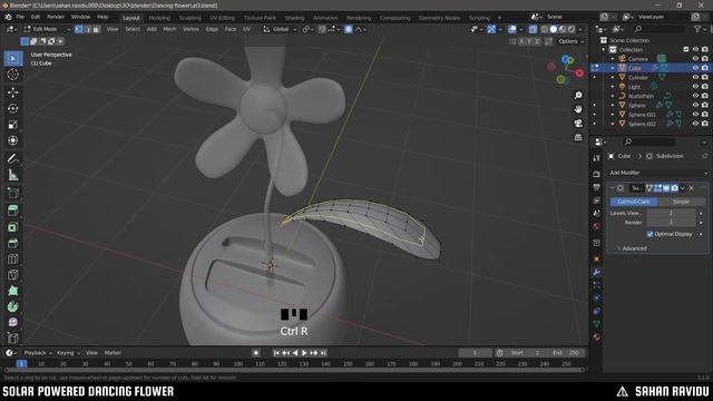 Speed Modeling a Solar Dancing Flower | Blender Timelapse смотреть онлайн