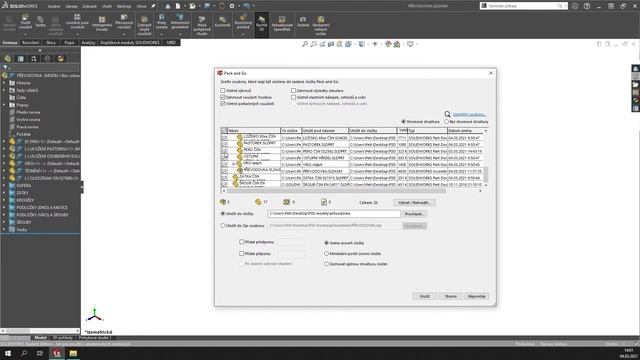 SOLIDWORKS - PŘESUN SESTAVY POMOCÍ PACK & GO смотреть онлайн