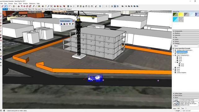 Creating a Moving Construction Jobsite Animation in SketchUp with Animator - Extension Tutorial смотреть онлайн