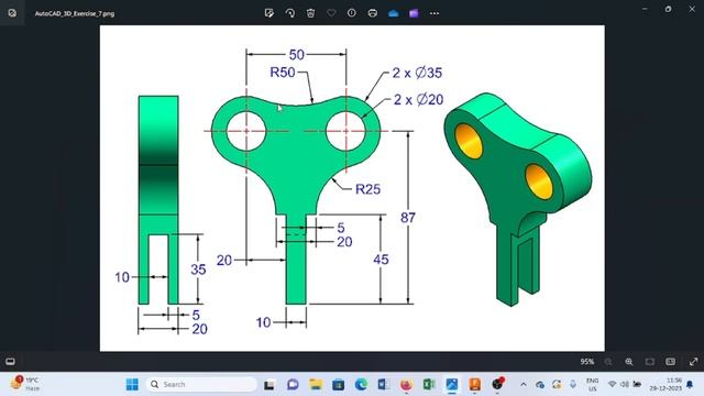 Fusion 360: Practice Exercise 15 a (Extrude and Various Constraint) смотреть онлайн