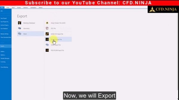 ✅ Export mesh from #Ansys to #OpenFOAM