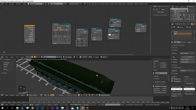 Modeling train wagon in Blender смотреть онлайн