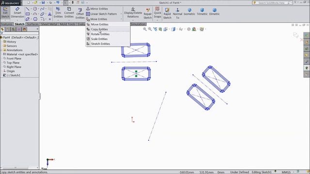 SolidWorks Tutorial For Beginners 20.Move and Copy Entities смотреть онлайн