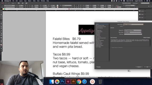 Applying Paragraph Styles into Menu Design смотреть онлайн