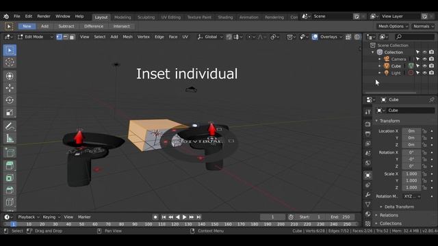 BlenderXR Tutorial 7: Inset Faces смотреть онлайн