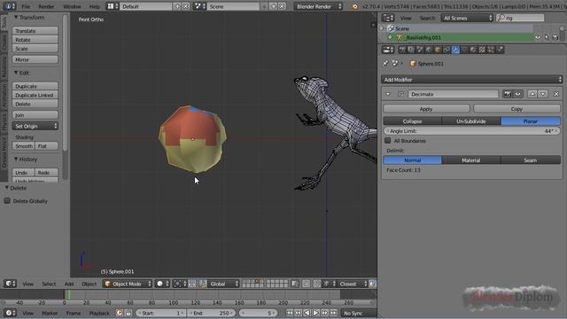 Blender Tutorial I Decimate Modifier смотреть онлайн