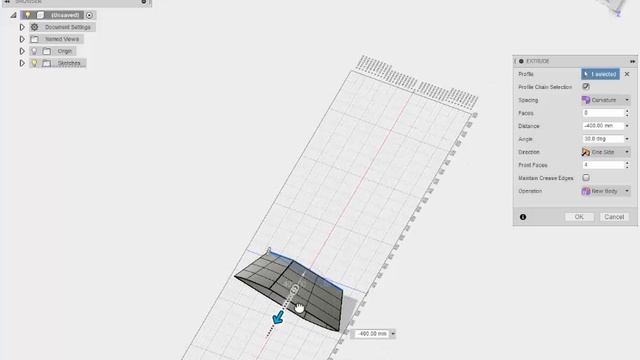 Autodesk Fusion 360 Tutorial.....Application Of "SCUPLT (Surface) --- Extrude" Tool . смотреть онлайн