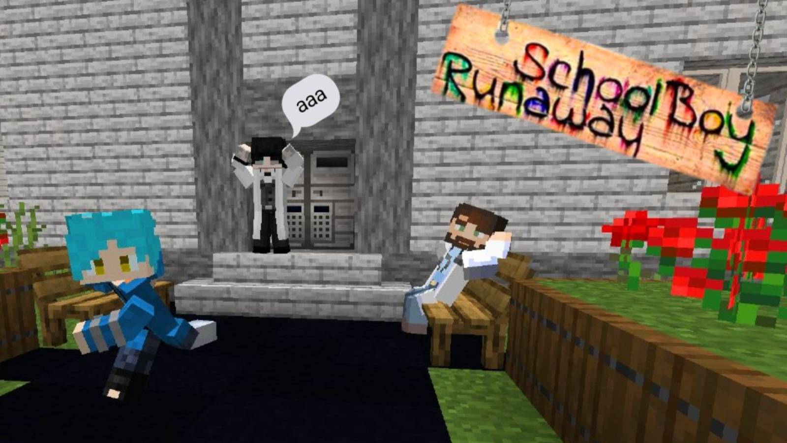 СБЕГАЮ ОТ ЗЛЫХ ДОКТОРОВ ЧЕРЕЗ КАЛИТКУ В SCHOOLBOY RUNAWAY В МАЙНКРАФТ!