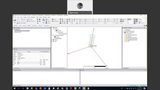 Easy way to Rotate Co-ordinate system in Ansys HFSS смотреть онлайн