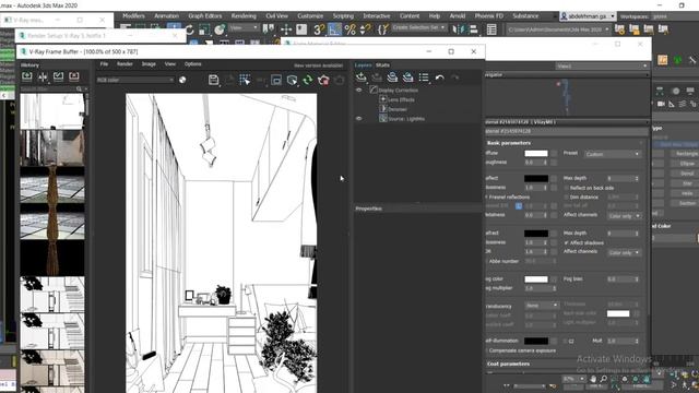 How To Make Sketchy renders ازاي تحول الريندر لاسكتش مرسوم خطوط смотреть онлайн