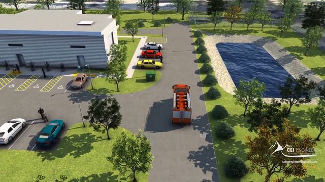 Parking animation in Infrawork, 3D max I Infrawork & Civil 3D I CEI Engineers смотреть онлайн