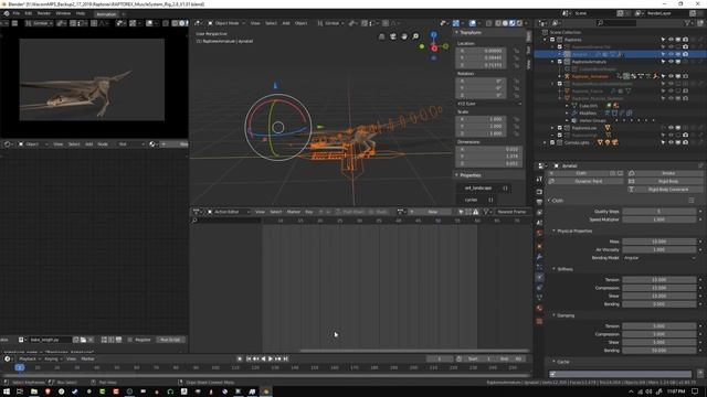 Raptorex Muscle System Rig Video Documentation смотреть онлайн