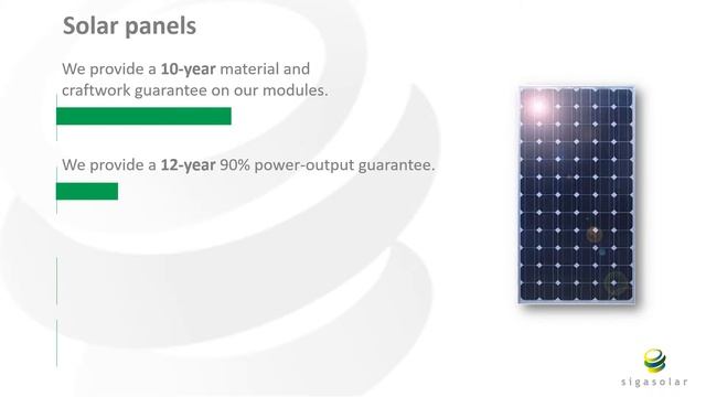 SIGA SOLAR - Quality And Warranty