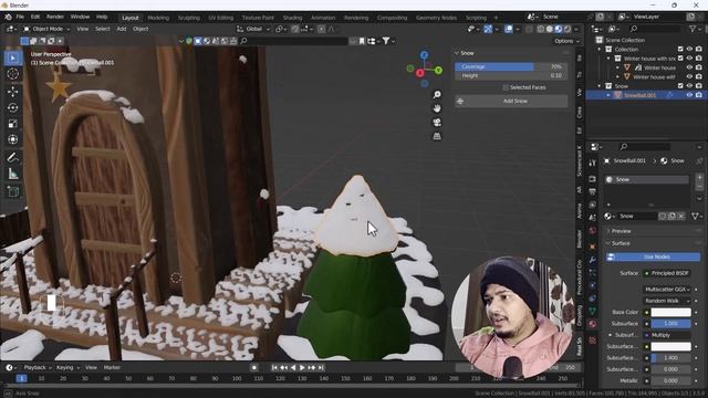 How to create snow in blender || blender 4.0 tutorial смотреть онлайн