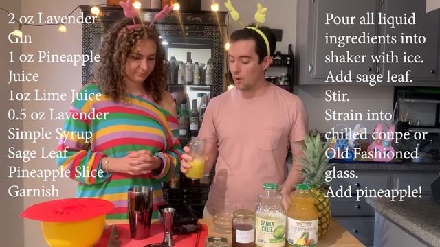 Easter Cocktail Recipe (Lavender, Pineapple & Sage Gimlet) смотреть онлайн