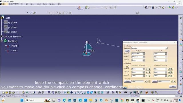 How to move the isolated elements in Catia V5. смотреть онлайн