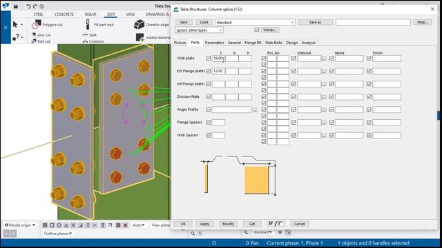 create steel column splice joints in Tekla Structure with this step-by-step tutorial смотреть онлайн
