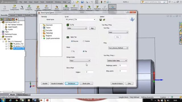 SOLIDWORKS 2014 SolidCAM TORNA MODEL İŞLEME/ 2016 - 2017 LİSE ÖDEVİM смотреть онлайн