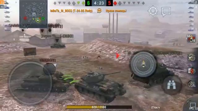 5 боев на т34-85 руди wot blitz смотреть онлайн