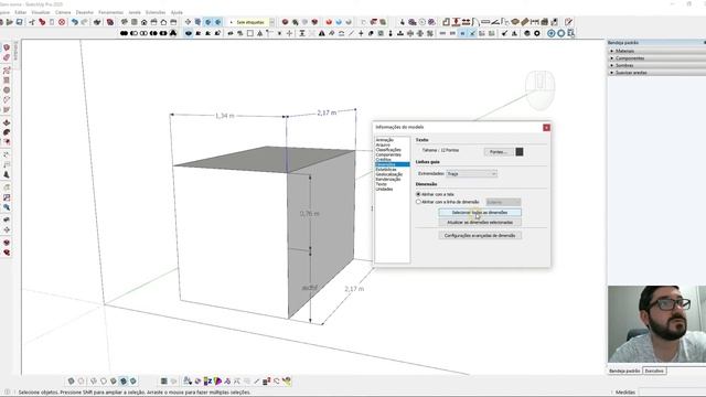 Aula 24 - Como usar as Dimensões no SketchUp? смотреть онлайн