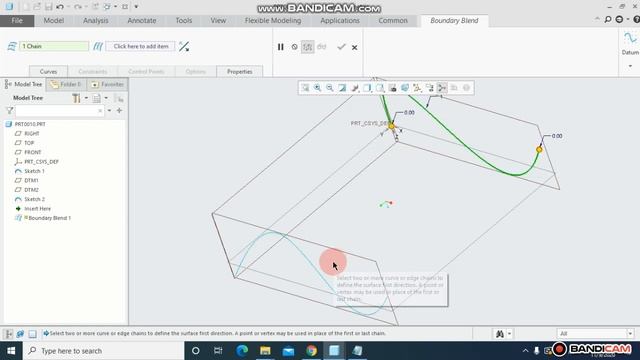 boundary blend feature in creo смотреть онлайн