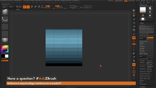 #AskZBrush: “Is there a way to align vertices on a model?” смотреть онлайн
