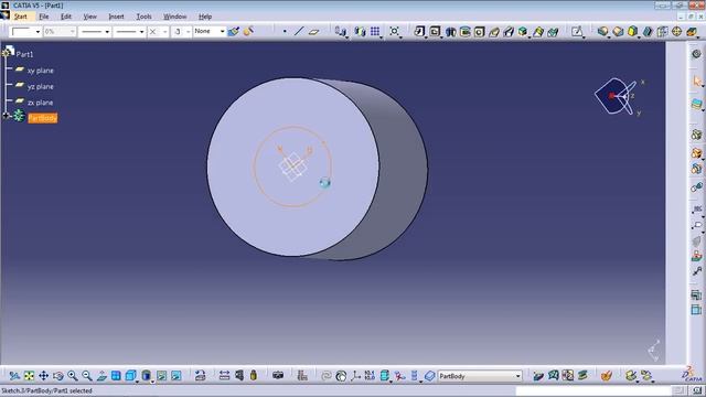 CATIA V5 practice model for beginners gland blank смотреть онлайн