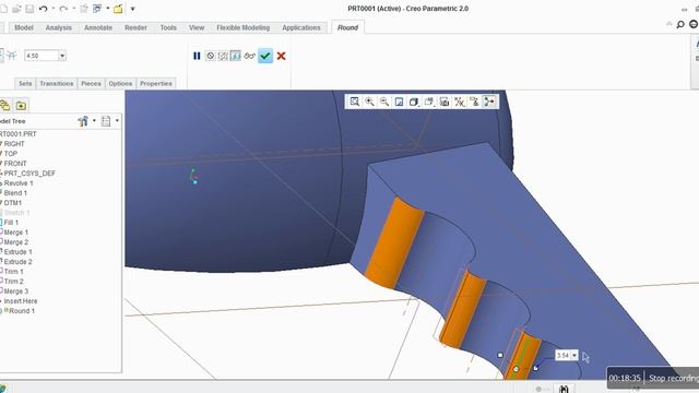 how to make surface in creo 2 смотреть онлайн