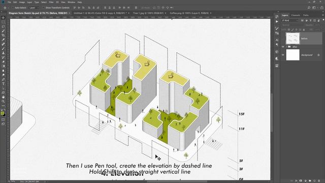 Architecture Diagram with Photoshop + Sketchup (Tạo Diagram với Photoshop) смотреть онлайн