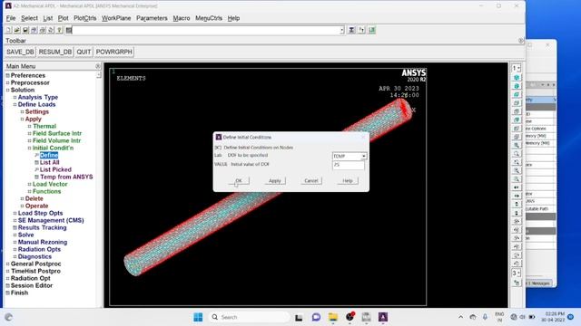 Transient heat transfer analysis using ANSYS смотреть онлайн