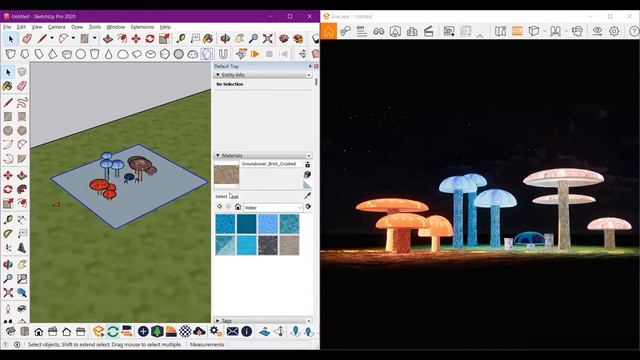 Enscape 3.3 For Sketchup 2020 | Glowing Mushroom | Advanced Render #timelapse #enscape смотреть онлайн