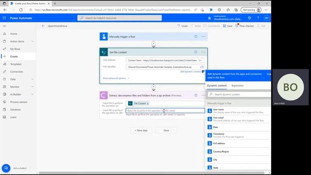 How to Extract, Decompress Files from a Zip Archive in Power Automate смотреть онлайн