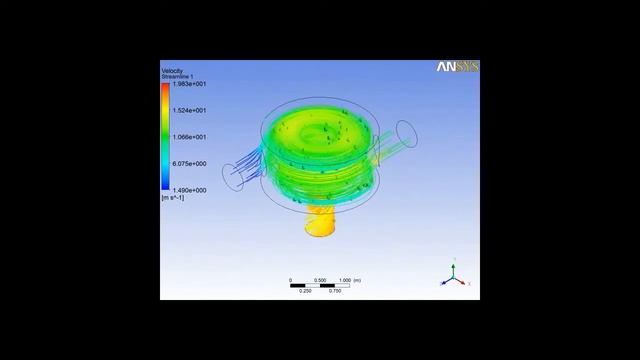 Ansys 14 Static Mixer with 2 Inlet Pipes and 1 Outlet Pipe смотреть онлайн