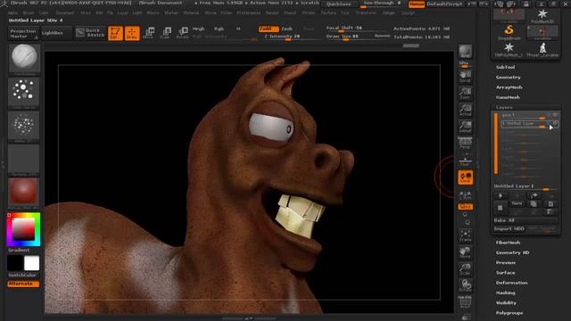CURSO DE ZBRUSH AULA 25- LAYERS смотреть онлайн