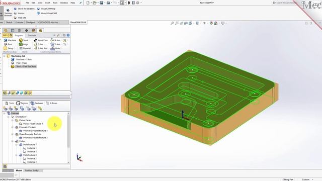 VisualCAM 2018 for SOLIDWORKS-MILL AFM Quick Start смотреть онлайн