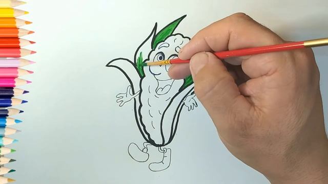 How to draw corn for children / Как нарисовать кукурузу / ਬੱਚਿਆਂ ਲਈ ਮੱਕੀ ਕਿਵੇਂ ਖਿੱਚਣੀ ਹੈ смотреть онлайн