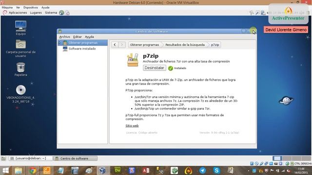Instalación de p7zip (software de compresión) en Linux (Debian 6.0) con el interfaz gráfico смотреть онлайн