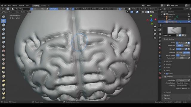 SCULPTING HUMAN BRAIN USING |BLENDER 2.8| @TheIndianStopwatch смотреть онлайн
