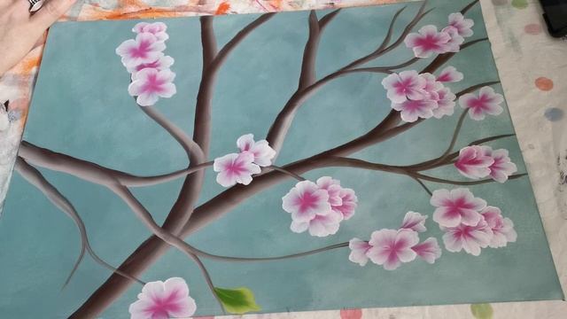 OneStroke Painting How To Project - Cherry Blossom смотреть онлайн
