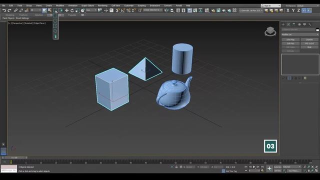 3ds Max for Beginner - Chapter 03 - Creating Primitive Objects смотреть онлайн