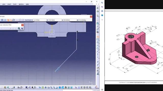 CATIA V5 : PRACTICE FOR BEGINEERS - PART 2 смотреть онлайн