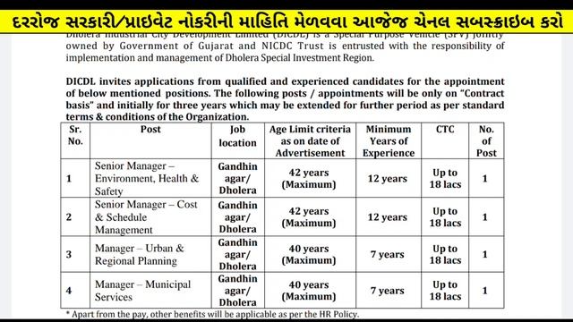 Dholera Smart City Jobs Vacancy in 2022 | Gandhinagar New Bharti | Upcoming Gujarat Government Jobs смотреть онлайн