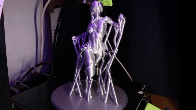 Meshmixer Worm Supports - Sanix Figure Printing - 3D Printer Time Lapse смотреть онлайн