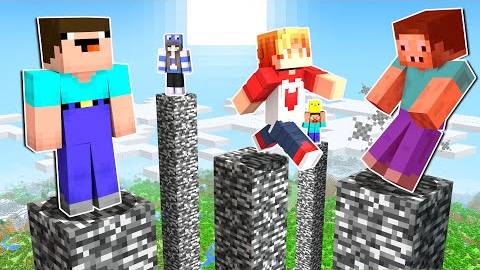 НУБ И ПРО ВЫЖИВАЮТ НА СТОЛБАХ В МАЙНКРАФТ ! НУБИК И ТРОЛЛИНГ МИНИ ИГРА MINECRAFT смотреть онлайн