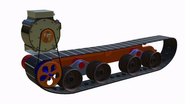 Необычный гусеничный самокат для катания. Анимация 3D в программе Blender! смотреть онлайн