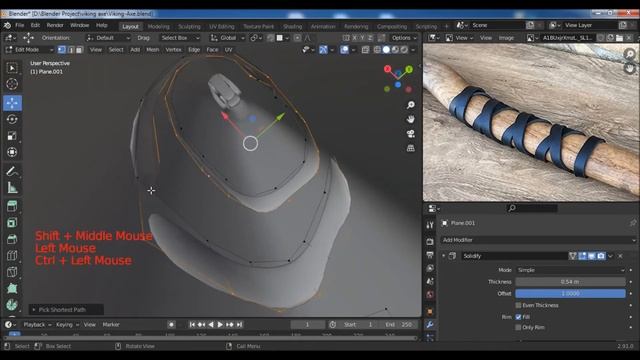 Modeling a Viking Axe in Blender 2.91 - Part 5 смотреть онлайн