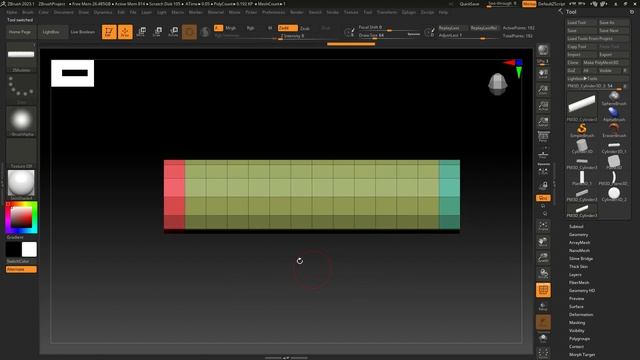 Рукоять с плетением для ножа в Zbrush. смотреть онлайн