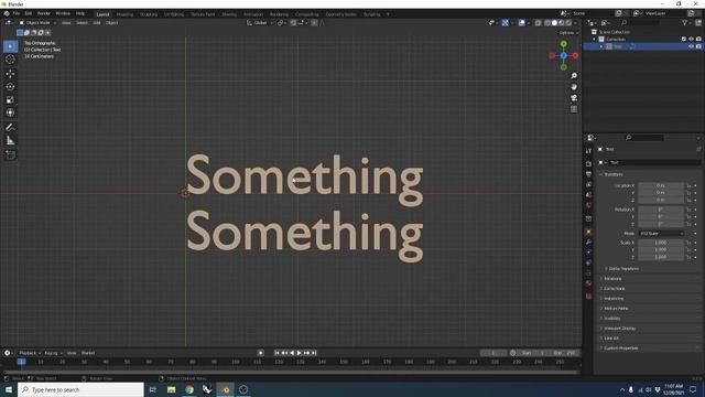 Convert Text to Mesh Blender 3.0 смотреть онлайн