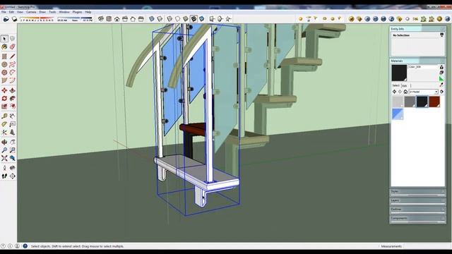 Tutorial español de Sketchup 2014 - 28 Modelando una escalera 04 смотреть онлайн