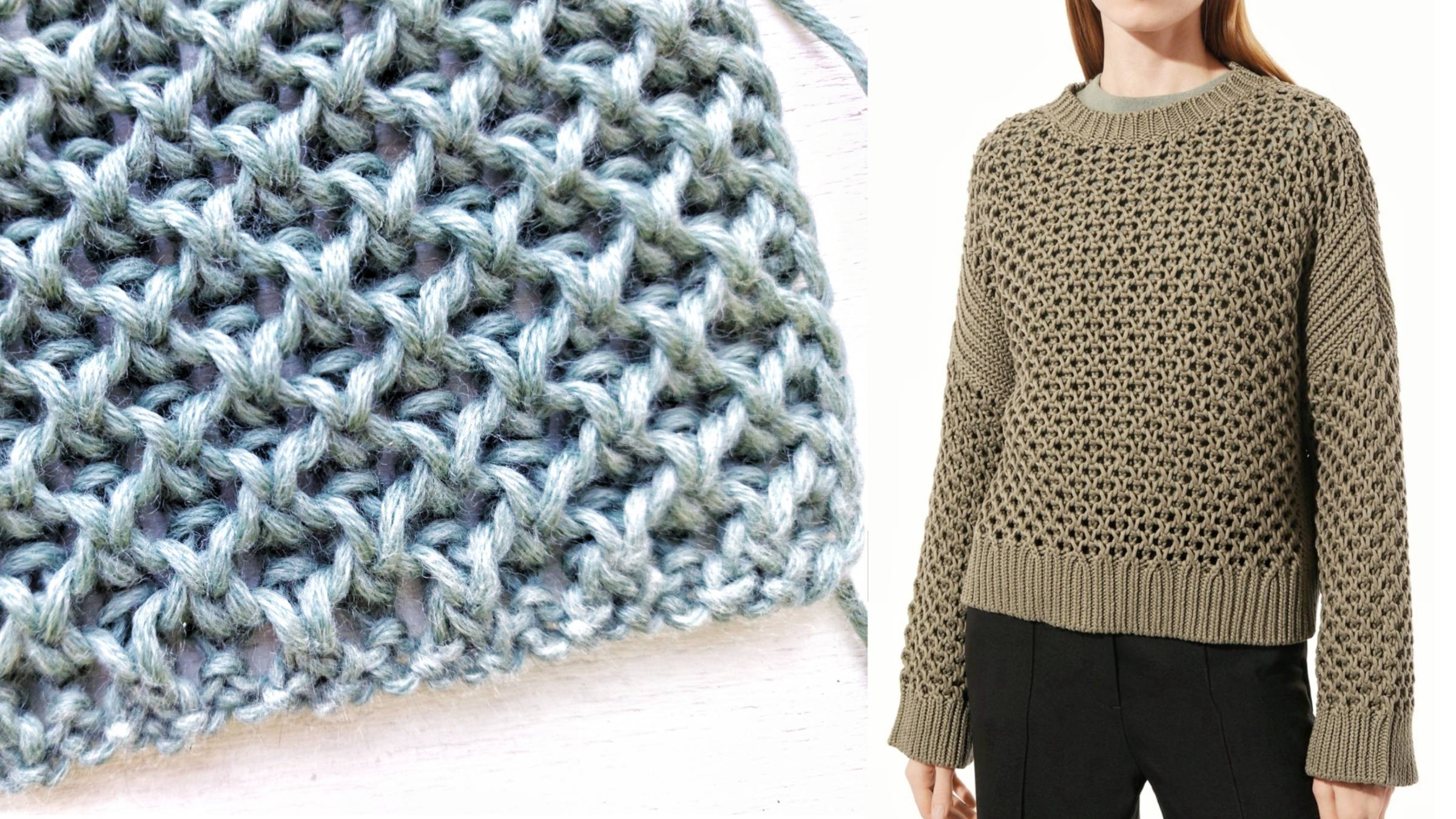 Замечательная фактурная сетка ⭐ Узор джемпера от Кучинелли смотреть онлайн